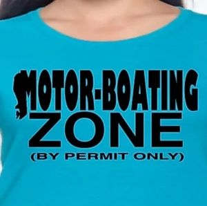 Womans Tee : Motor-boating zone